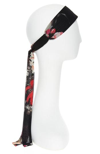 Tasha Floral Headscarf, Size - White