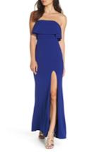 Women's Lulus Off The Shoulder Maxi Gown - Blue