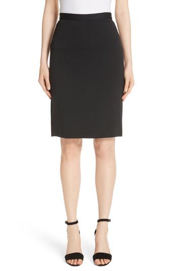 Women's St. John Collection Milano Wool Blend Pencil Skirt - Black