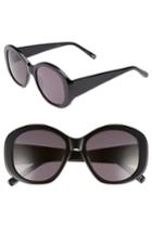 Women's Elizabeth And James Kay 54mm Round Sunglasses - Black/ Smoke