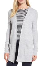 Women's Nordstrom Signature Waffle Stitch Cashmere Cardigan - Grey
