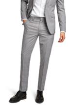 Men's Topman Skinny Fit Check Suit Trousers X 32 - Grey
