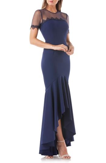 Women's Js Collections High/low Mermaid Gown - Blue