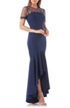Women's Js Collections High/low Mermaid Gown - Blue