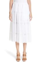 Women's Comme Des Garcons Eyelet Skirt - White