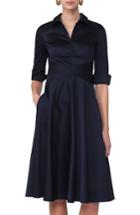 Women's Akris Punto Sateen Fit & Flare Shirtdress