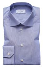 Men's Eton Extra Slim Fit Stripe Dress Shirt - Blue