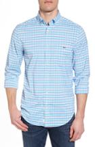 Men's Vineyard Vines Coco Bay Classic Fit Check Performance Sport Shirt - Blue