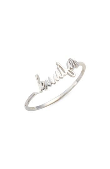 Women's Argento Vivo Personalized Script Ring