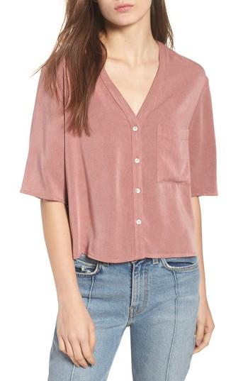 Women's Chloe & Katie Button Down Blouse - Pink