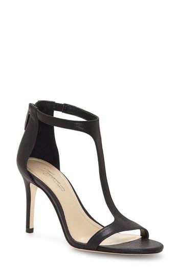 Women's Imagine By Vince Camuto 'phoebe' Embellished T-strap Sandal .5 M - Black