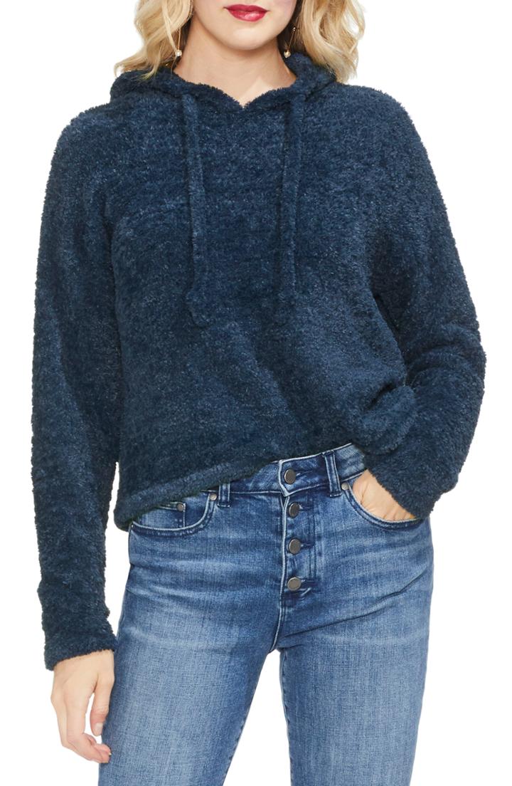 Women's Vince Camuto Teddy Hoodie, Size - Blue