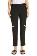 Women's Tibi Anson Stripe Detail Skinny Pants - Black