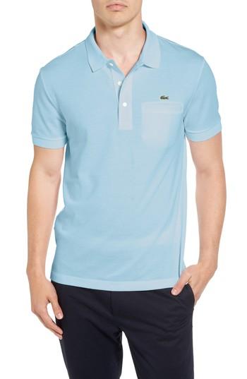 Men's Lacoste Regular Fit Pocket Pique Polo (xxl) - Blue