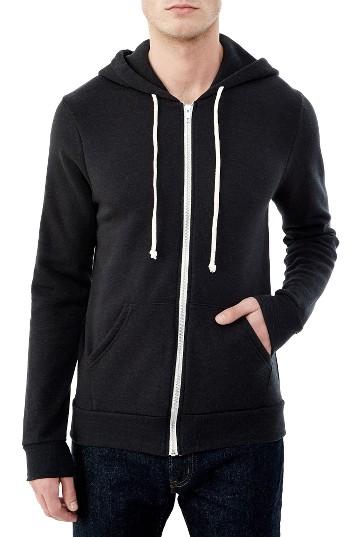 Men's Alternative 'rocky' Eco-fleece(tm) Zip Hoodie - Black