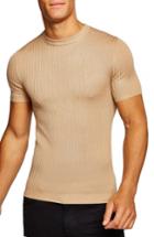 Men's Topman Short Sleeve Muscle Fit Shirt - Beige