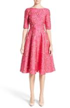 Women's Lela Rose Floral Fil Coupe Fit & Flare Dress - Pink