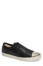 Men's John Varvatos Star Usa Bootleg Linen Laceless Sneaker M - Black