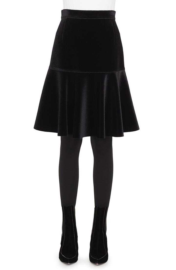 Women's Akris Punto Scuba Velvet Bell Skirt