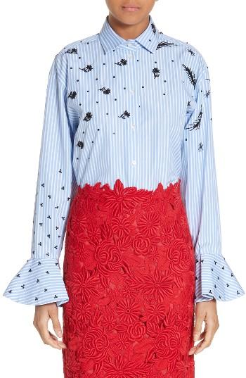 Women's Valentino Beaded Bell Sleeve Tunic