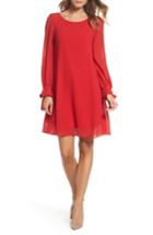Women's Taylor Dresses Souffle Chiffon Shift Dress - Red