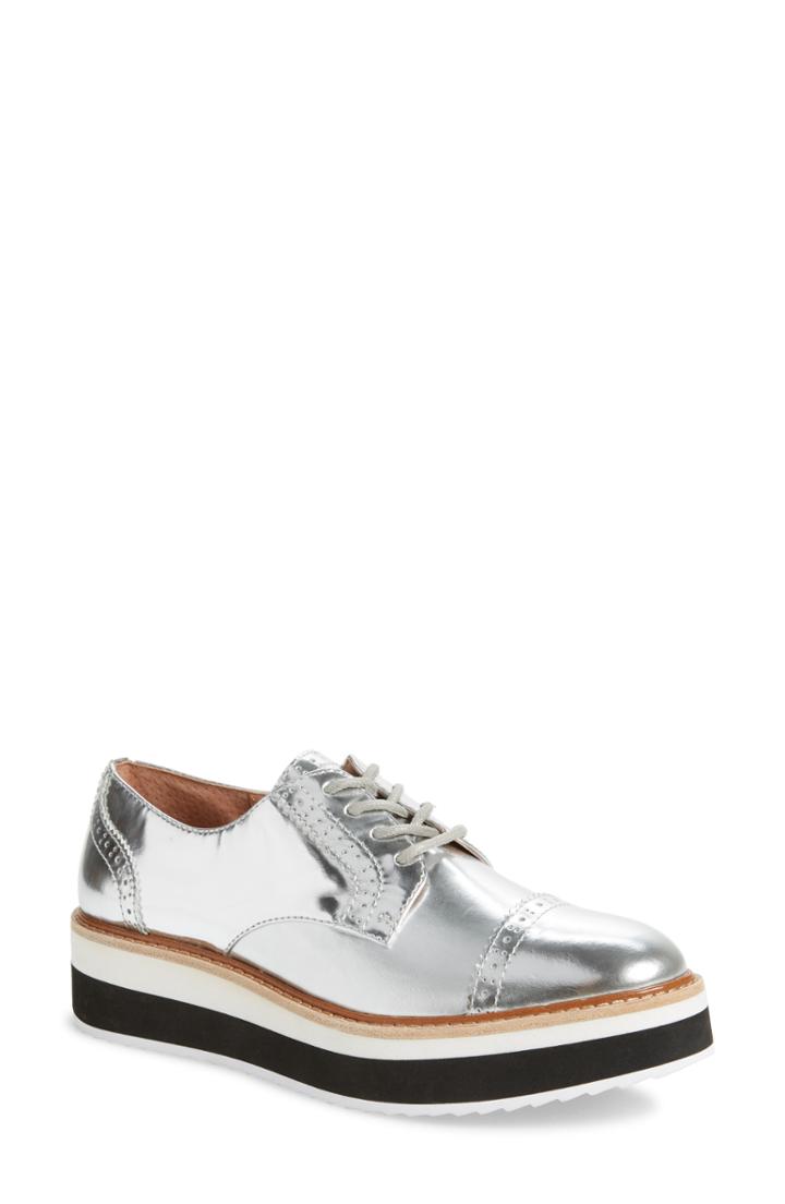 Women's Halogen X Atlantic-pacific Gabriela Flatform Derby M - Metallic
