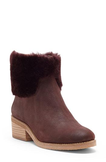 Women's Lucky Brand Tarina Faux Fur Cuff Bootie M - Purple