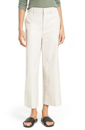 Women's Vince High Waist Crop Trousers - Beige