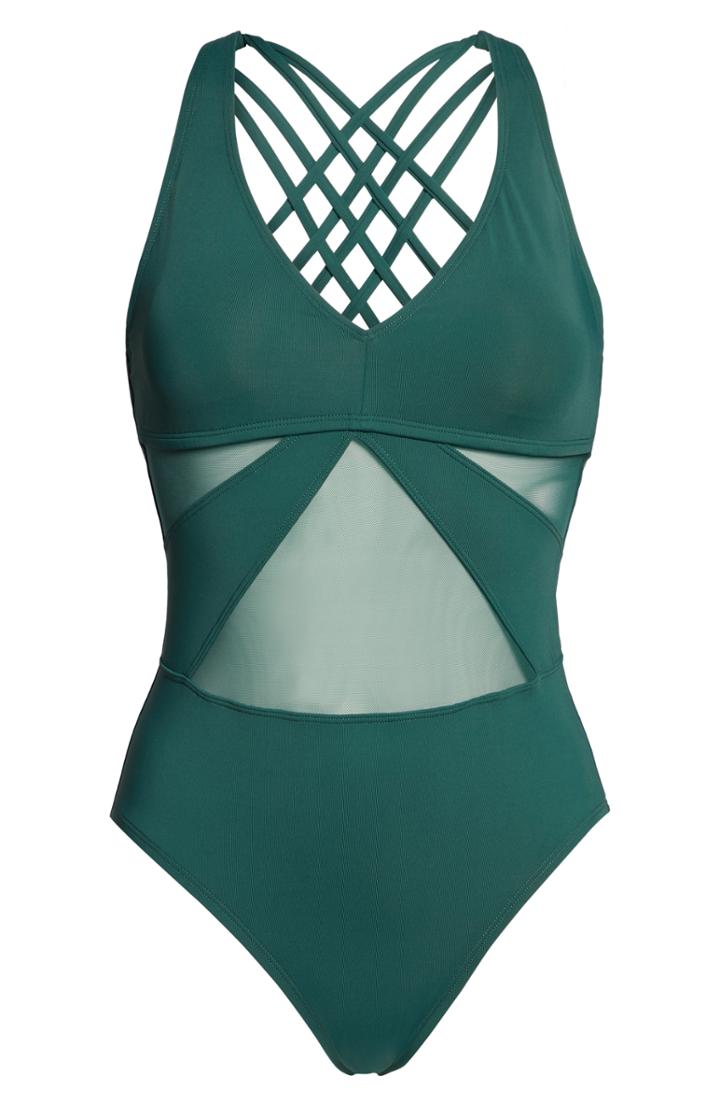 Women's Bleu By Rod Beattie Strappy Back One-piece Swimsuit - Green