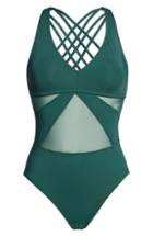 Women's Bleu By Rod Beattie Strappy Back One-piece Swimsuit - Green
