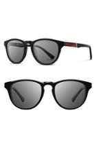 Men's Shwood 'francis' 49mm Sunglasses - Black/ Elm Burl/ Grey