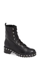 Women's Schutz Andrea Studded Combat Boot .5 M - Black