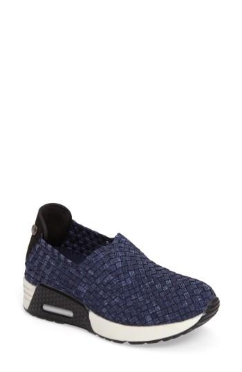 Women's Bernie Mev. Best Gem Woven Elastic Sneaker Us / 39eu - Blue