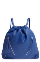 Malibu Skye Perforated Double Zip Backpack - Blue
