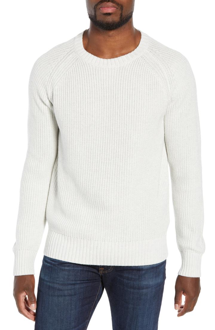 Men's Bonobos Slim Fit Cotton & Cashmere Sweater, Size - White