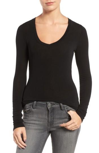 Women's Trouve Sheer Tee, Size - Black