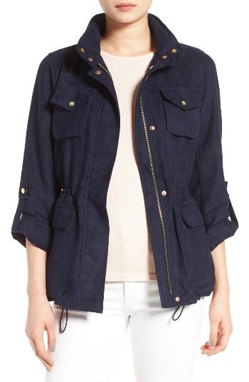 Women's Vince Camuto Faux Suede Utility Jacket - Blue