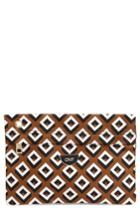 Diane Von Furstenberg Print Nylon Zip Pouch - Brown