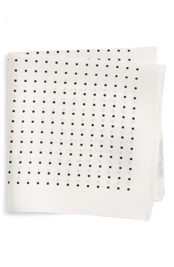 Men's Boss Dot Silk Pocket Square
