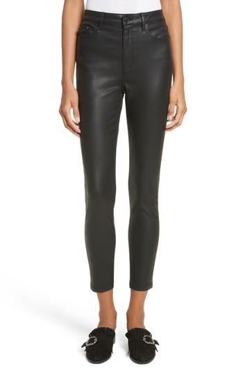 Women's The Kooples Coated Stretch Ankle Skinny Jeans - Black