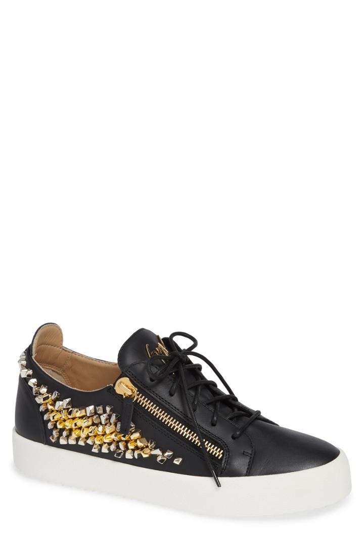 Men's Giuseppe Zanotti Crystal Sneaker Us / 40eu - Black