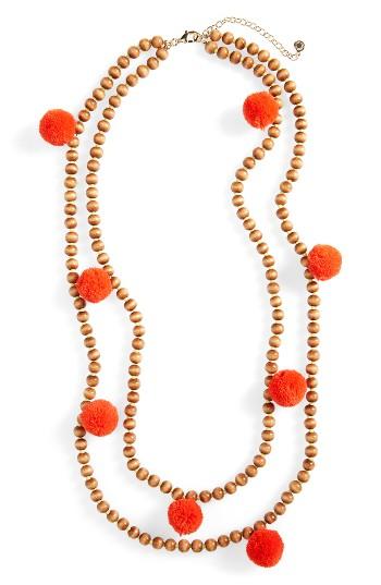 Women's Baublebar Grenada Double Strand Pompom Necklace