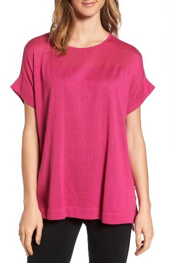 Women's Ming Wang Snap Side Tunic /x-large - Pink