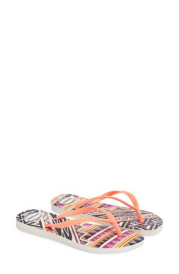 Women's Havaianas 'slim' Flip Flop /38 Br - Orange