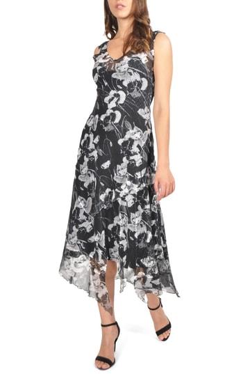Women's Komarov Handkerchief Hem Midi Dress - Black
