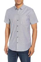 Men's Cutter & Buck Tailor Regular Fit Oxford Sport Shirt - Black