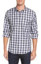 Men's Coastaoro Acacia Regular Fit Plaid Flannel Shirt, Size - Blue