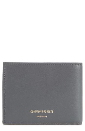 Men's Common Projects Leather Wallet - Grey