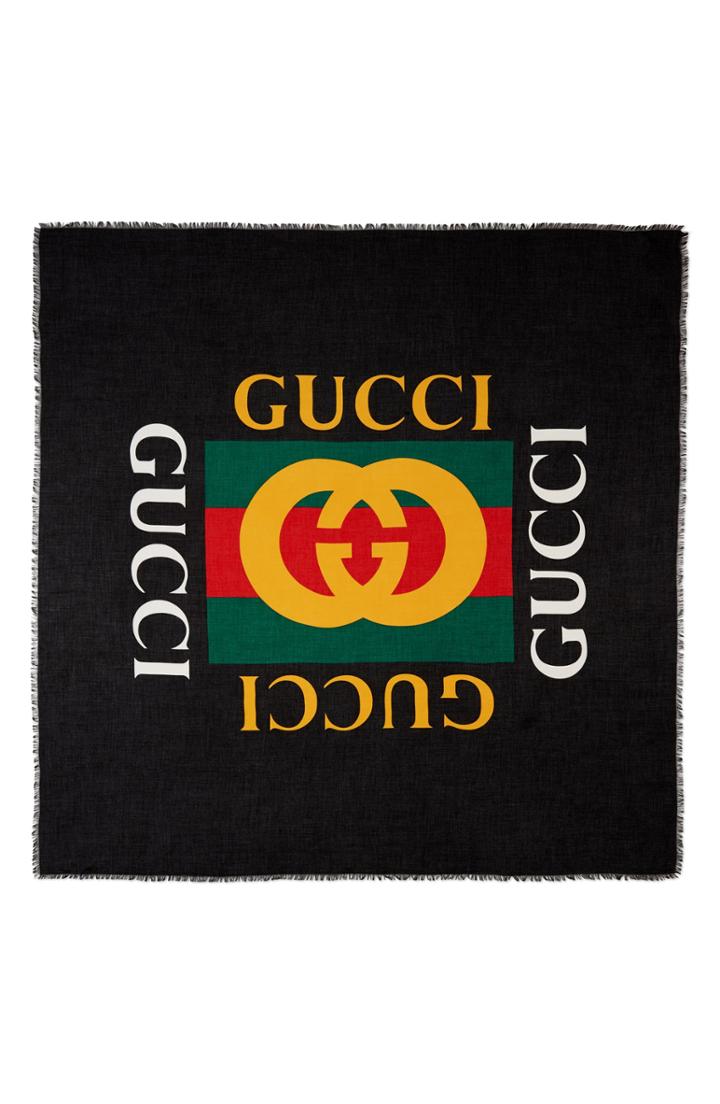 Women's Gucci Logo Modal & Silk Shawl