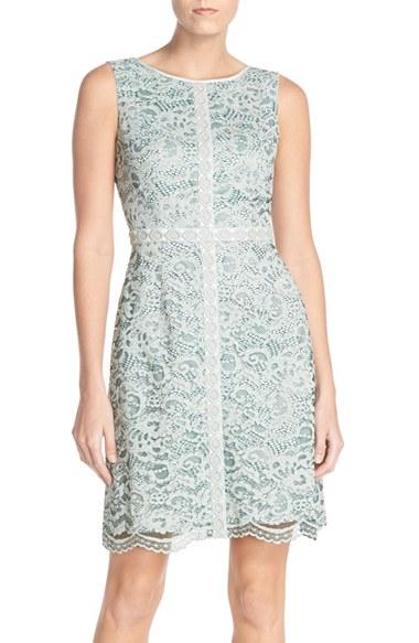 Women's Adrianna Papell Lace A-line Dress - Green